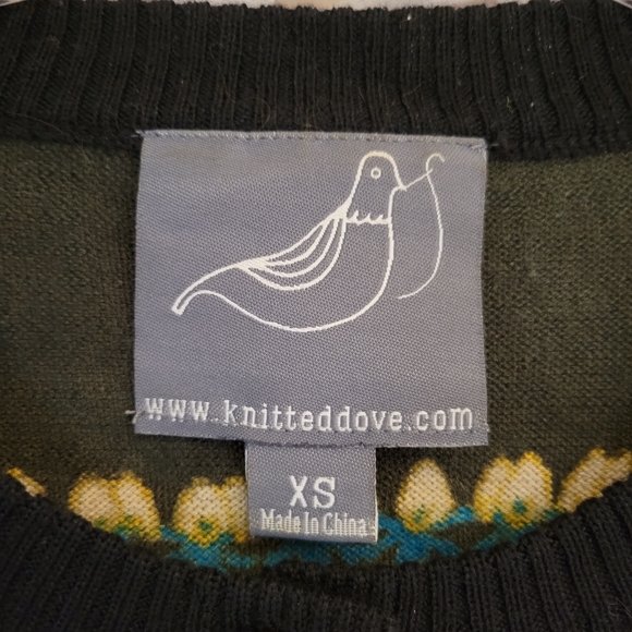 Modcloth Owl Sweater Cardigan Size XS Knitted Dove Brand - Picture 3 of 4